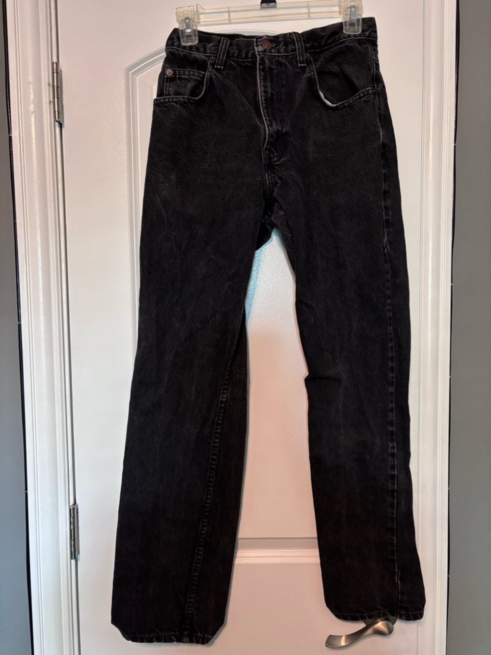 Arizona Black Wash Straight Leg Jeans Mid Rise Classic Fit W 30 L 32
